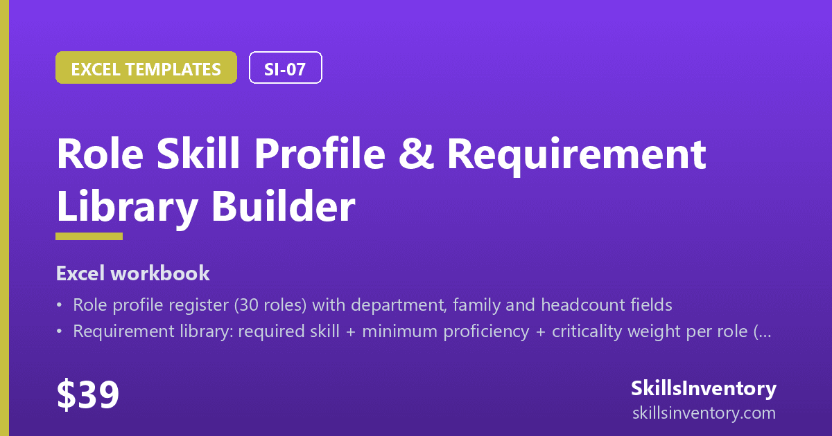 Role Skill Profile & Requirement Library Builder