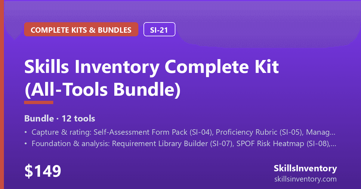 Skills Inventory Complete Kit (All-Tools Bundle)